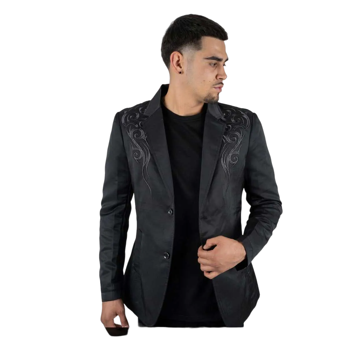 Platini Men's Luxury Collection Black Blazer