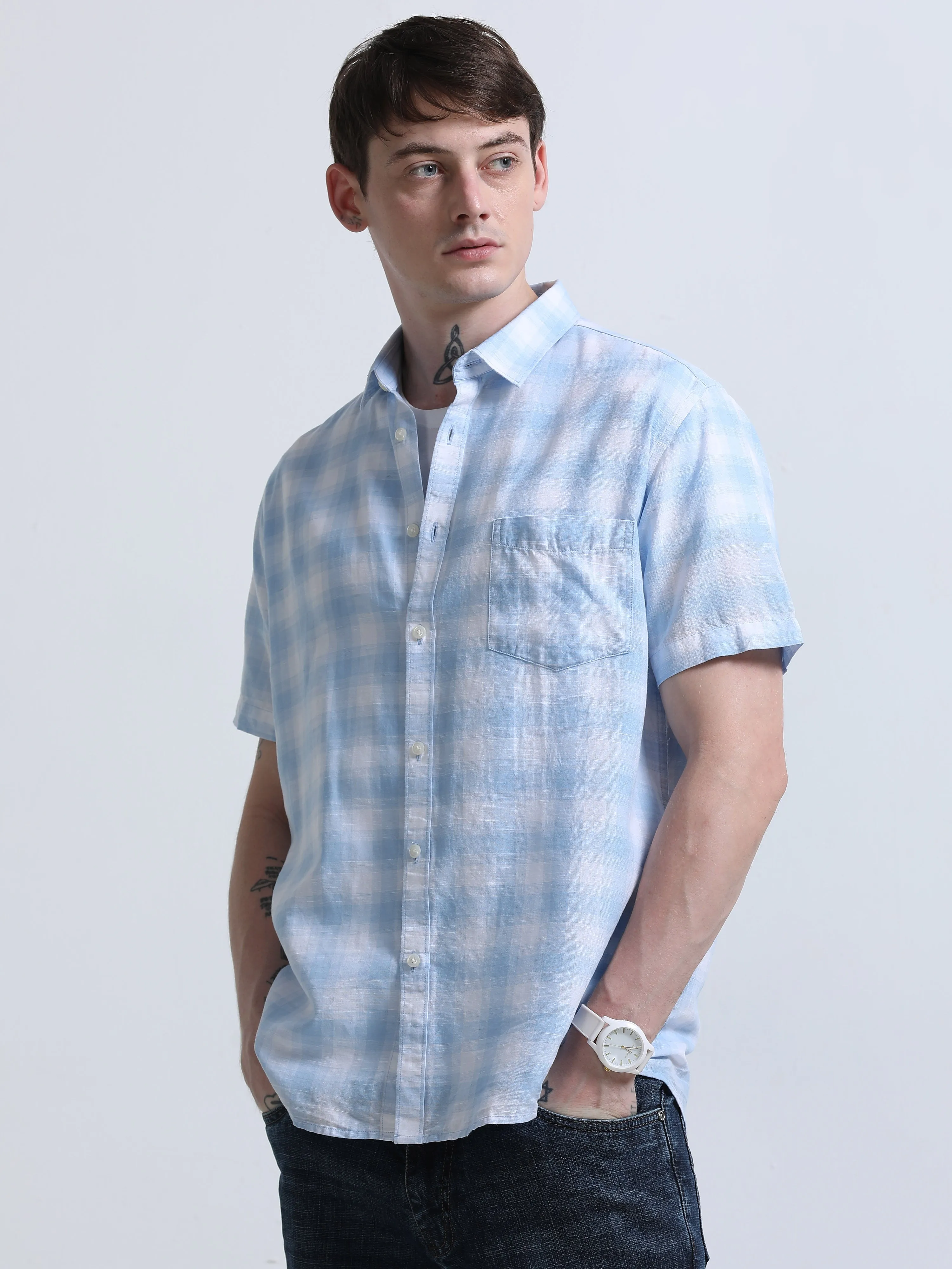 Rune - Relaxed Checks Shirt - Cadenza