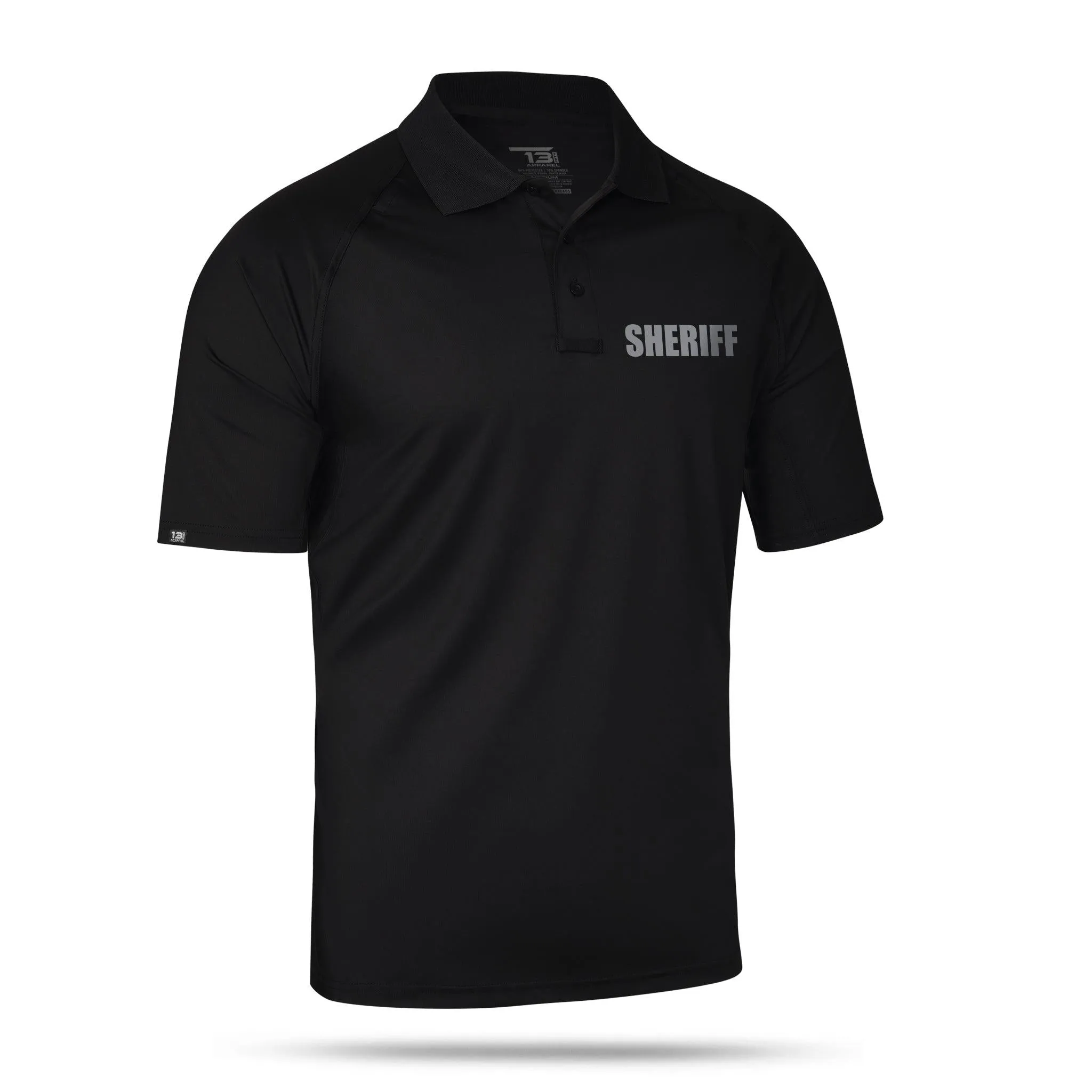 [SHERIFF] Men's Performance Polo [BLK/GRY]