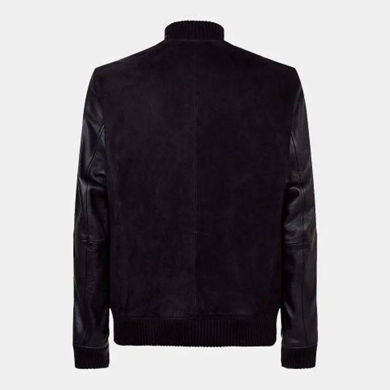 Shop Genuine Best Style Boss Suede Black Leather Bomber Jacket