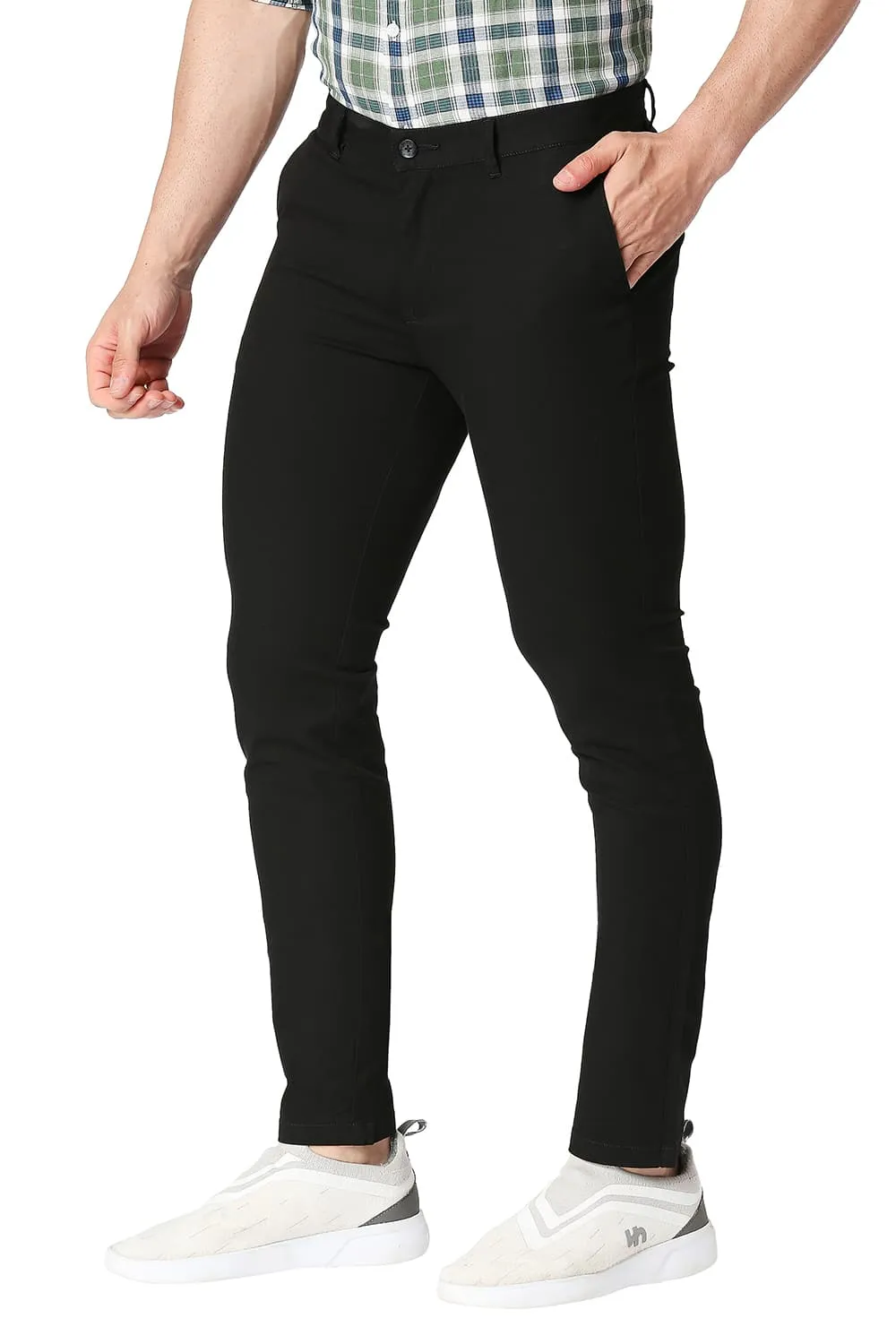 Skinny Fit Cotton Stretch Trousers