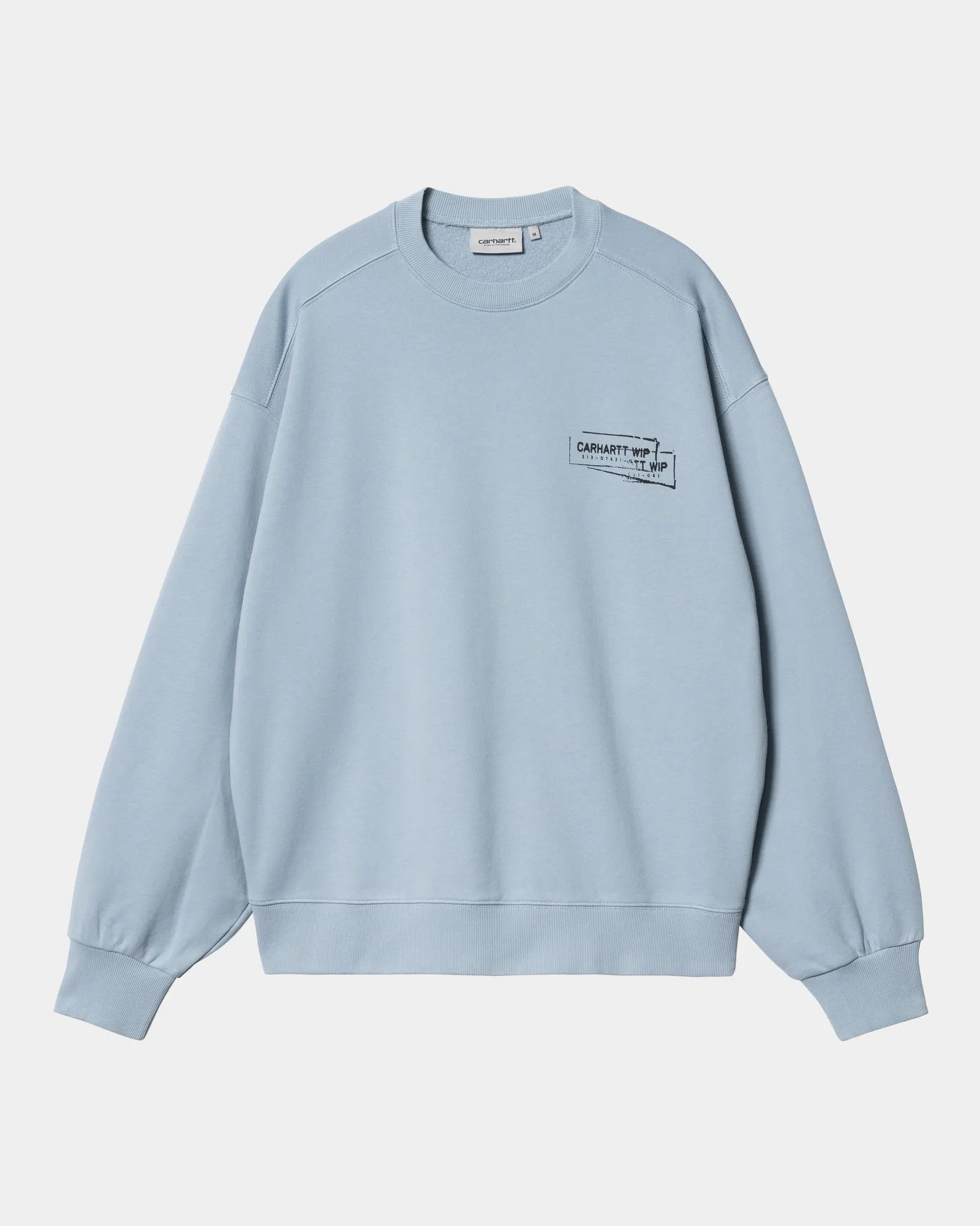 Stamp Sweat | Misty Sky / Black (stone washed)