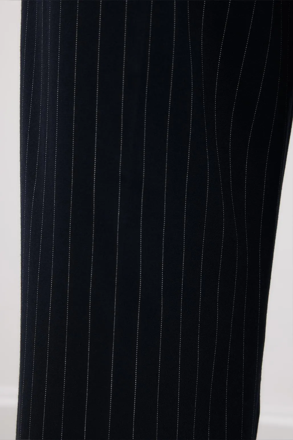 Striped Fit Palazzo Trousers Navy Blue