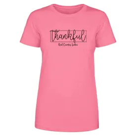 Thankful Black Print Front Apparel