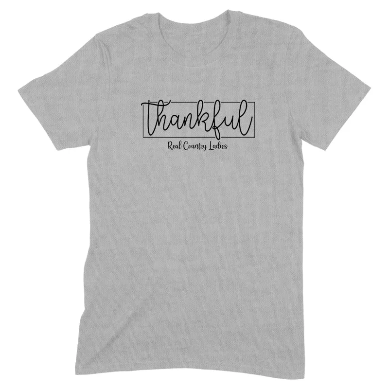 Thankful Black Print Front Apparel