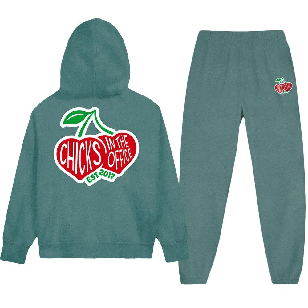 The Ria Cherry Sweat Set