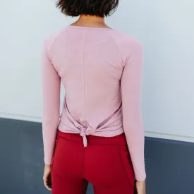 Tie Back Long Sleeve - Blush