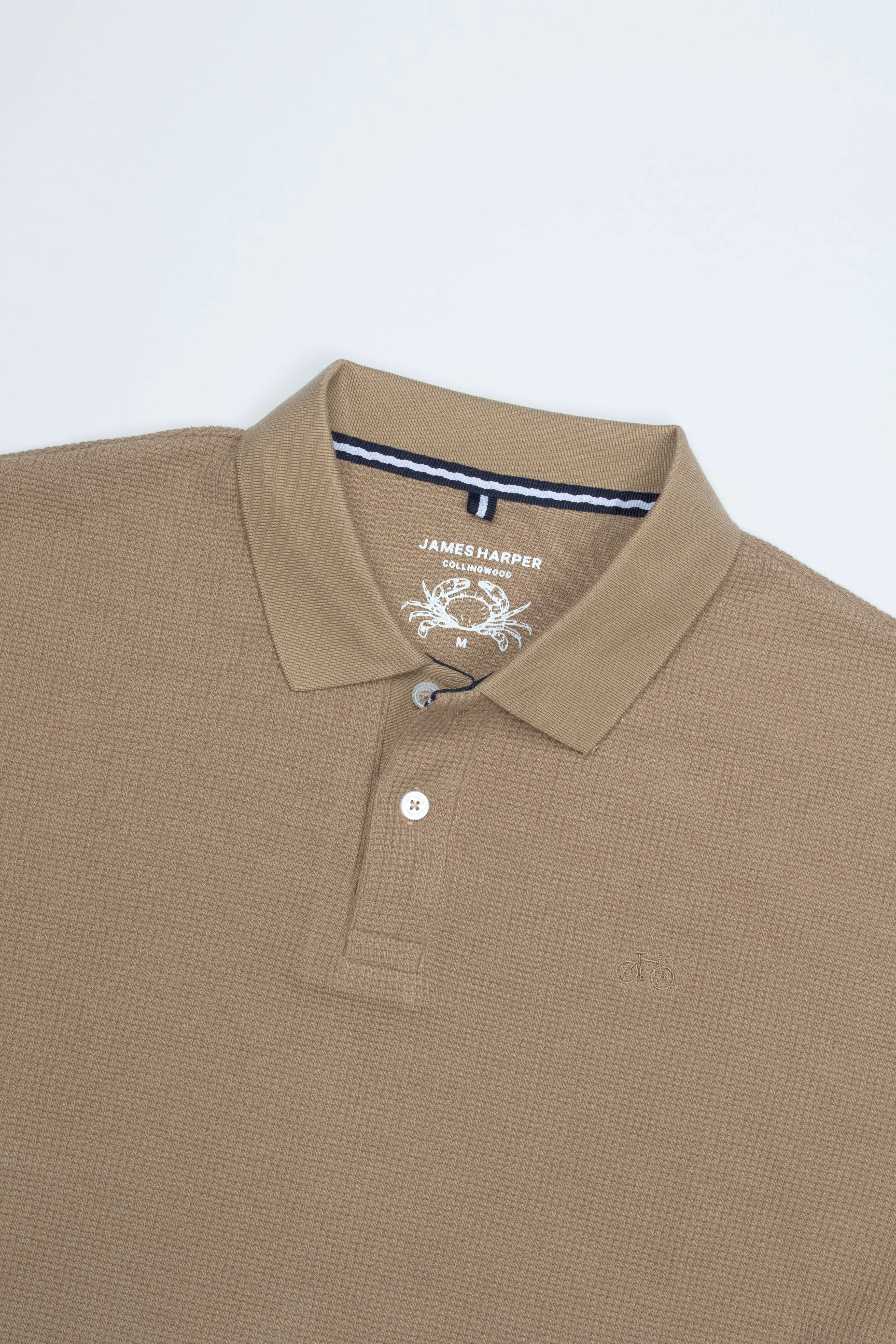 Tobacco Waffle Polo Shirt