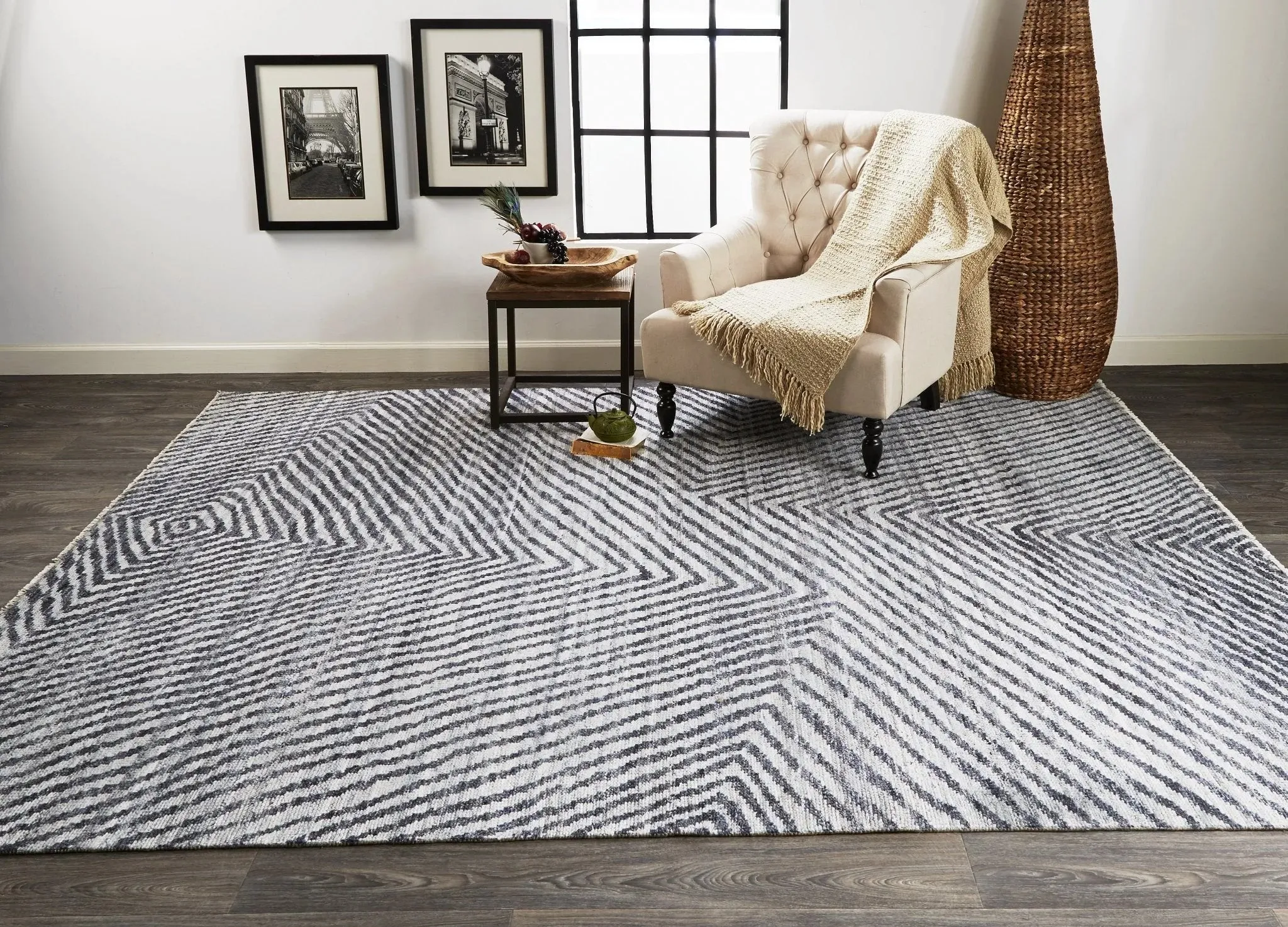 Vivien 8046555F Gray/Blue Rug