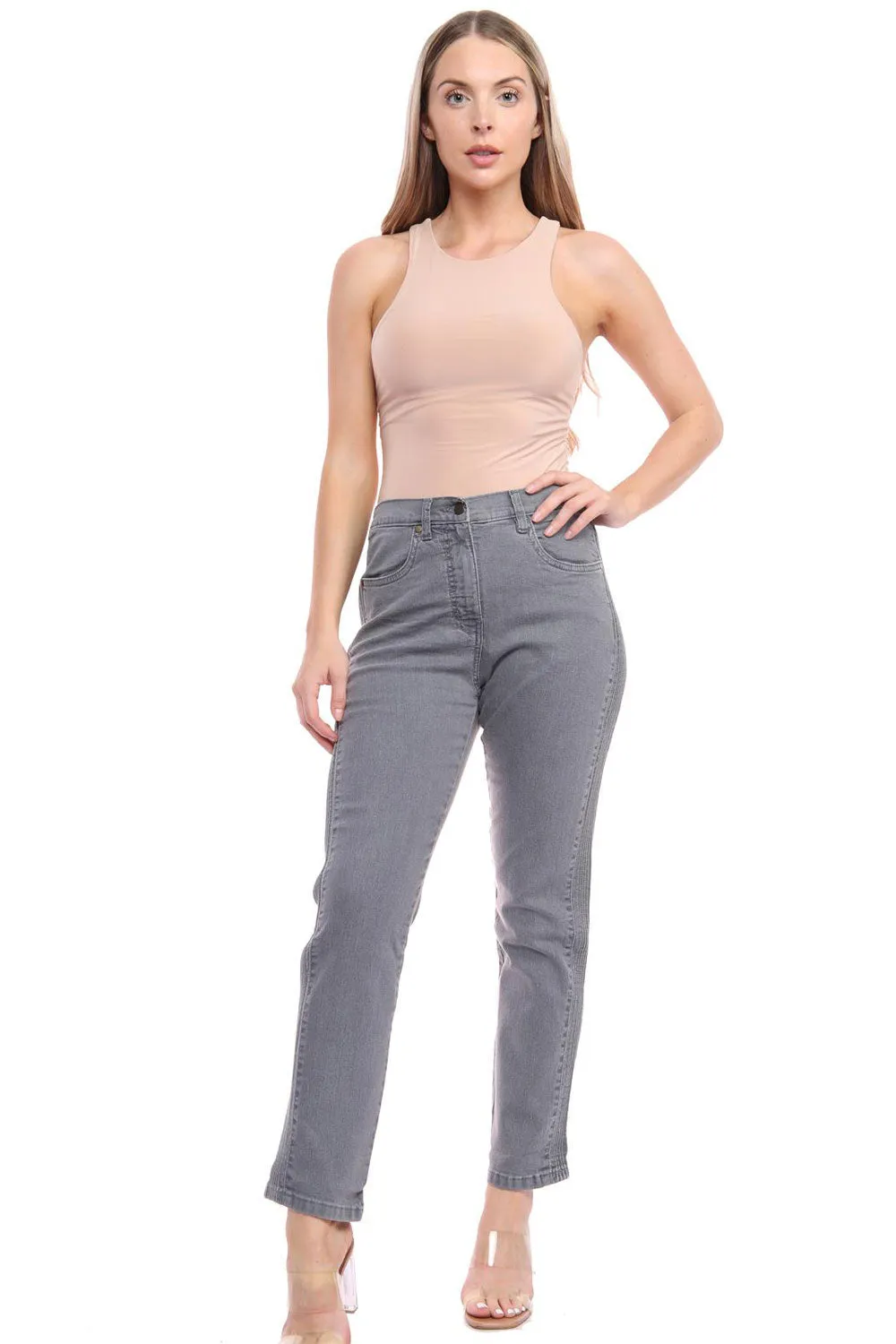 Women Pleated Design Jeans - SR201